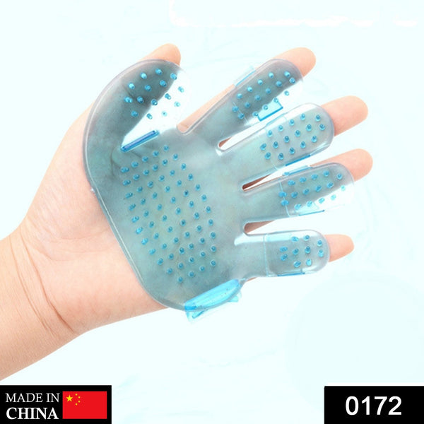 Rubber Pet Cleaning Massaging Grooming Glove Brush (Pack of 2)