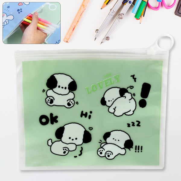 Reusable Multipurpose Pouch Pen Stationary Case Travel, Boys & Girls Pouch with Zip for Travel, School, Stationary (1 Pc/ Mix Design) (Pack of 2)