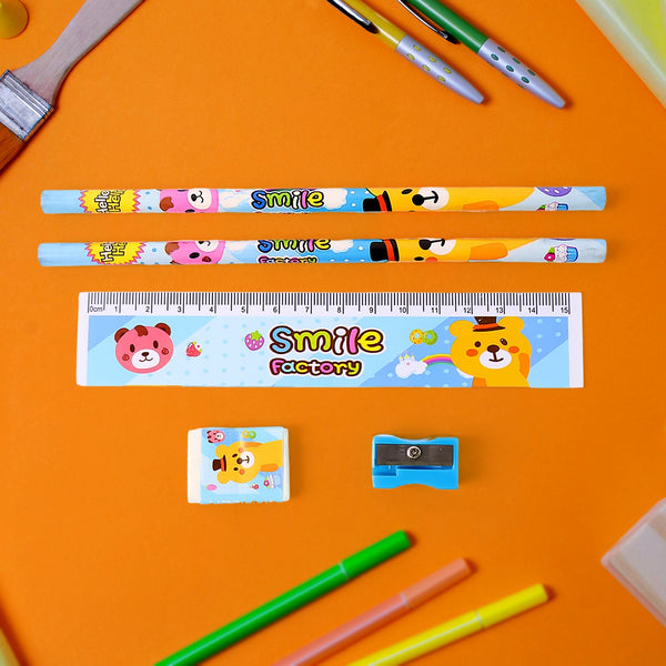Wooden Pencil Set (5 Pc): School Supplies, Stationery Set for Kids (Pack of 2)
