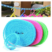 3 Meter Anti-Slip Clothesline Rope - Nylon, Hooks, Indoor/Outdoor (Pack of 2)