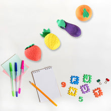 Mini Cute Veg & Fruit Erasers – 3D Colorful Eraser Set for Kids (4 Pc) (Pack of 2)
