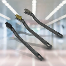 Mini Wire Brush Set Brass Nylon Stainless Steel Bristles Household Cleaning Brush for Gas Stove, Smoke Machine Tool Burner Tiles Tap Rust Removal Welding Slag Dirt & Paint Scrubbing (3 Pcs Set) (Pack of 2)