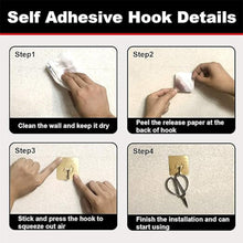 Adhesive Heavy-Duty Hooks for Kitchen and Bathroom (1 Pc / 6×6 Cm) (Pack of 2)