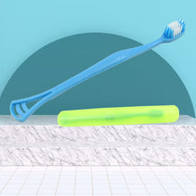 2-in-1 Soft Toothbrush & Tongue Cleaner for All Ages (1 Pc, With Cover) (Pack of 2)