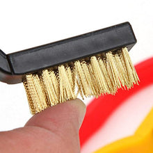 Mini Wire Brush Set - Brass, Nylon, Steel for Cleaning & Rust Removal (3 Pcs Set) (Pack of 2)