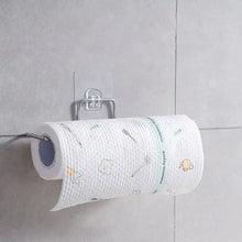 Stainless Steel Drill Free Self-Adhesive Paper Roll Holder Tissue Paper Stand Towel Bar Hanger Kitchen Towel Holder for Kitchen Bathroom Toilet (Pack of 1) (Pack of 2)