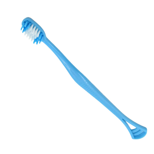 2-in-1 Soft Toothbrush & Tongue Cleaner for All Ages (1 Pc, With Cover) (Pack of 2)