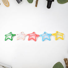 Metal Printed Star Shape Hair Clips (5 Pcs Set) (Pack of 2)