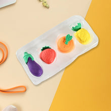 Mini Cute Veg & Fruit Erasers – 3D Colorful Eraser Set for Kids (4 Pc) (Pack of 2)