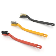 Mini Wire Brush Set - Brass, Nylon, Steel for Cleaning & Rust Removal (3 Pcs Set) (Pack of 2)
