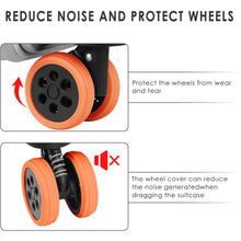 Silicone Suitcase Wheel Covers – Noise Reduction & Protection (4 Pc Set) (Pack of 2)