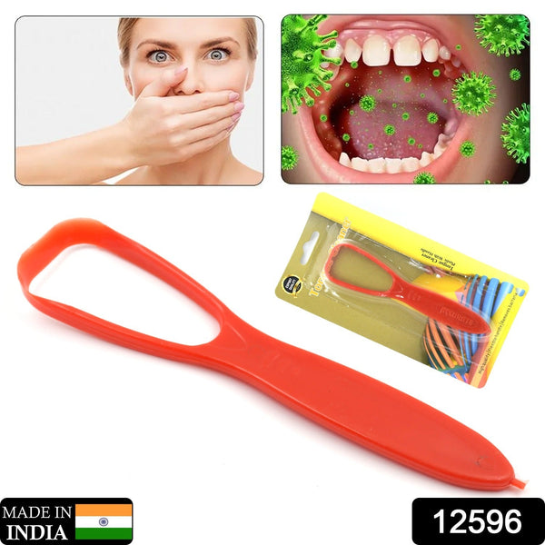 Plastic Tongue Cleaner For Kids & Adults | Tongue Scraper For Bad Breath, Maintain Oral Hygiene for Daily Use | for Fresh Breath & Bacteria Removal | Improved Taste Plastic With Handle Tongue Cleaner (1 Pc ) (Pack of 2)