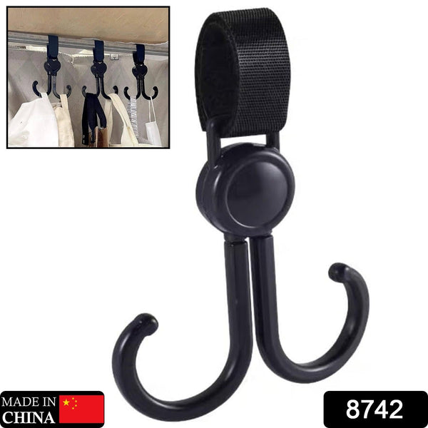 360° Rotating Multi-Purpose Baby Carriage Hook – For Strollers, Cars & More (1 Pc) (Pack of 2)