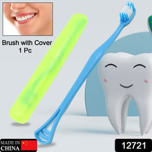 2-in-1 Soft Toothbrush & Tongue Cleaner for All Ages (1 Pc, With Cover) (Pack of 2)