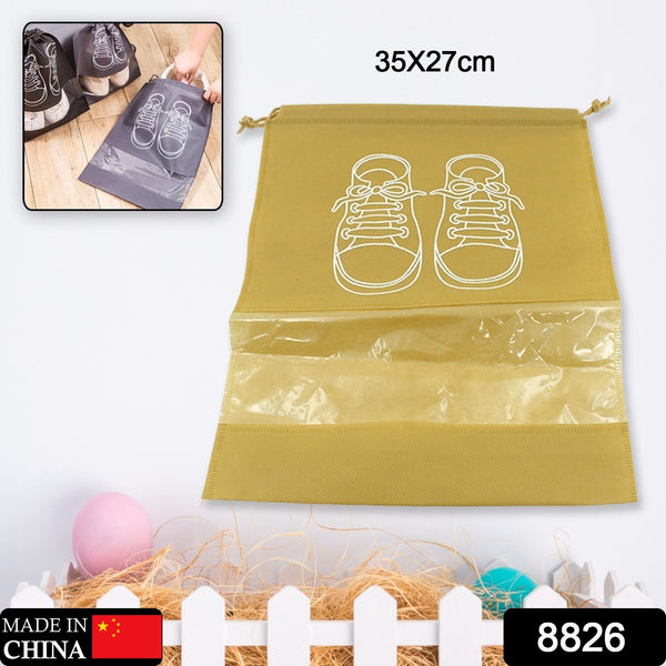 Beach Bag Shoes Storage Bag Closet Organizer Non-woven Travel Portable Bag Waterproof Pocket Clothing Classified Hanging Bag shoe bag luggage travel Portable Shoe Pouch Non Woven Transparent Window (1 Pc ) (Pack of 2)