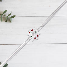 Designer Turtle Rakhi With Silver Finish And Enamel Highlights